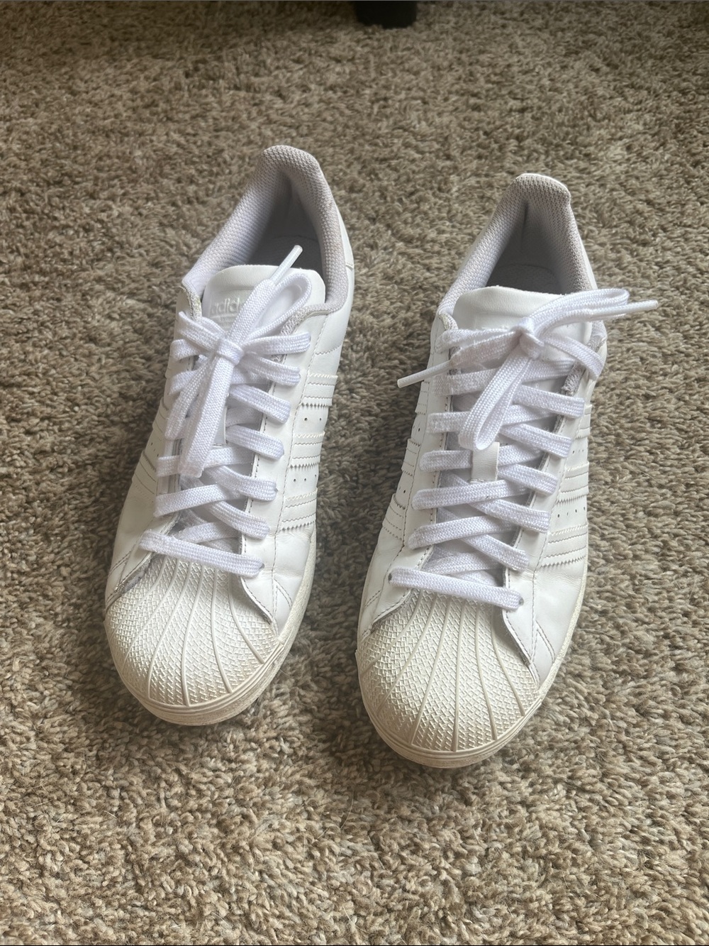 adidas White Shell Toe Classic Sneakers
